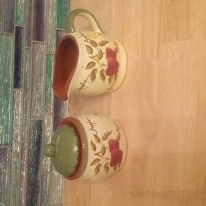 Apple orchard collection creamer and sugar